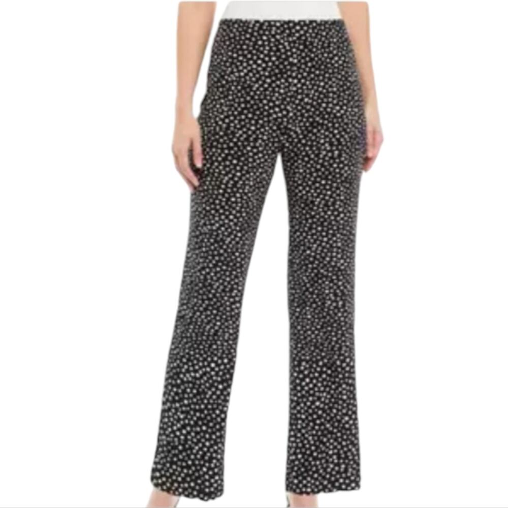 Lane Bryant Black and White Dotted Stretch Wide leg Pants Plus‎ Size 22